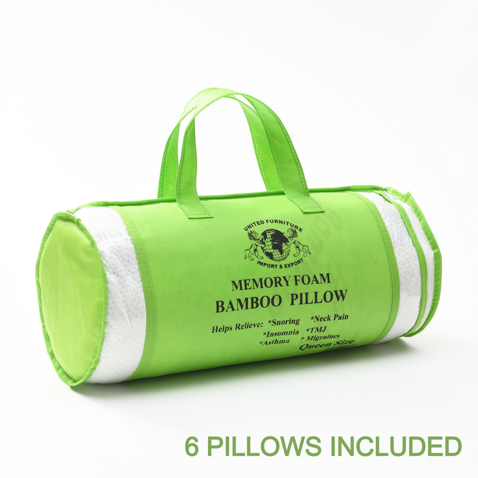 Queen Shredded Bamboo Memory Foam Pillow (Set Of 6 Pillows) - view 6