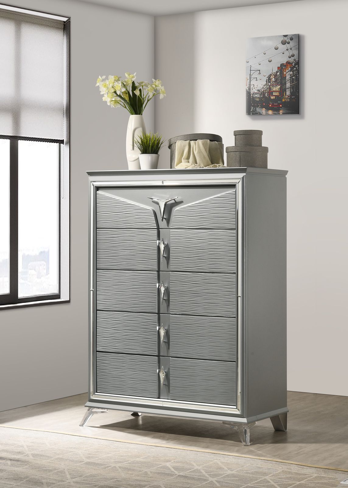 Olive Silver Chest