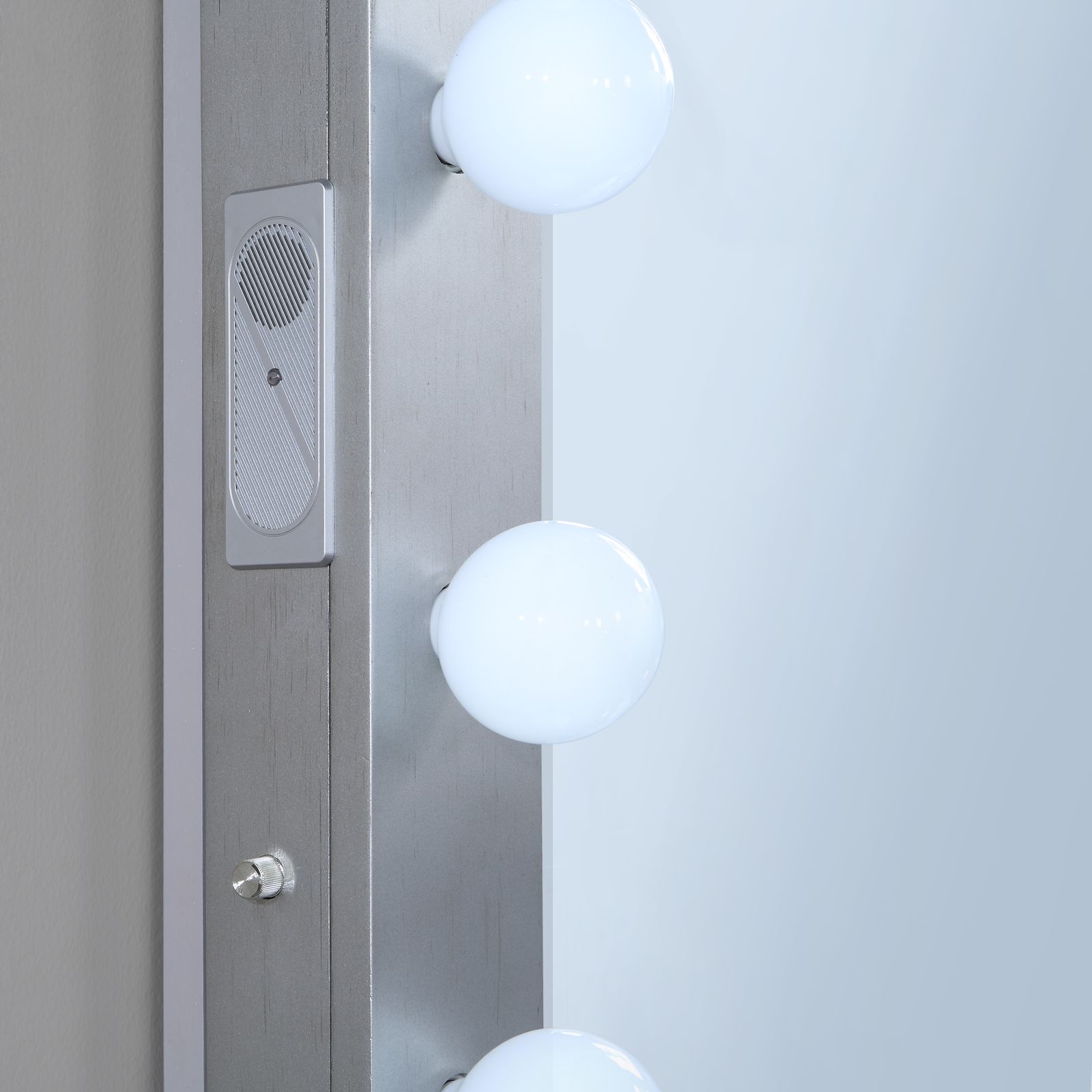 Platinum Silver Led Queen Bed - view 3