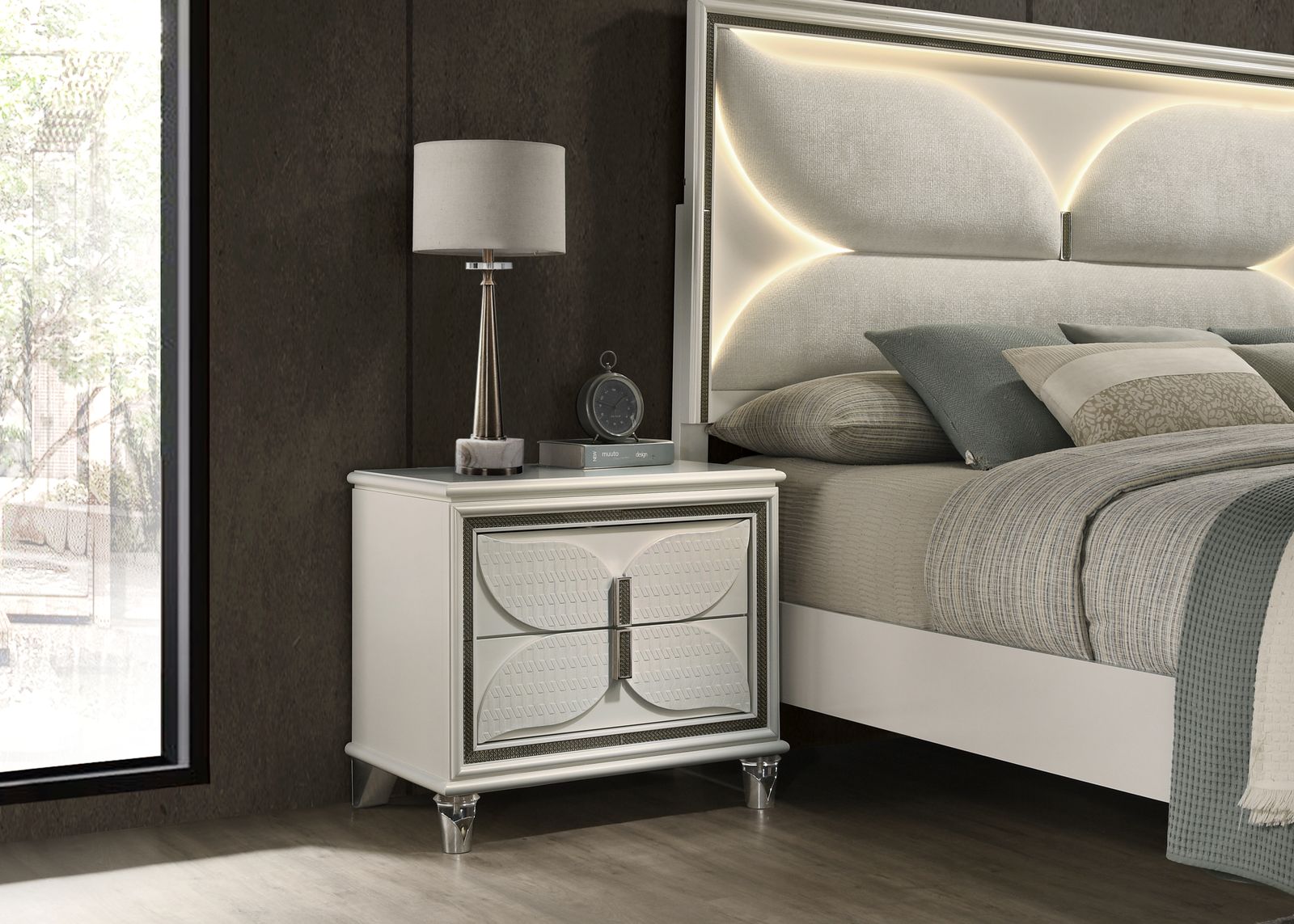 King Bed Frame - Dresser - Mirror - Chest - Nightstand