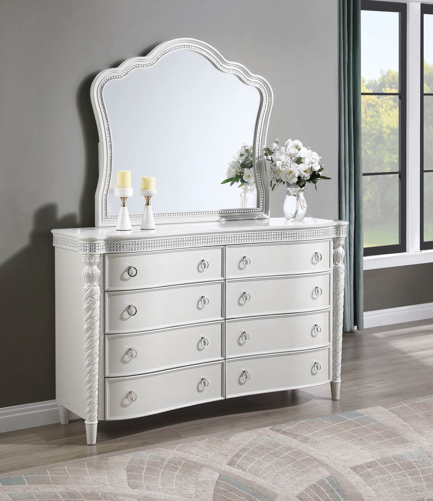 Queen Bed - Dresser - Mirror
