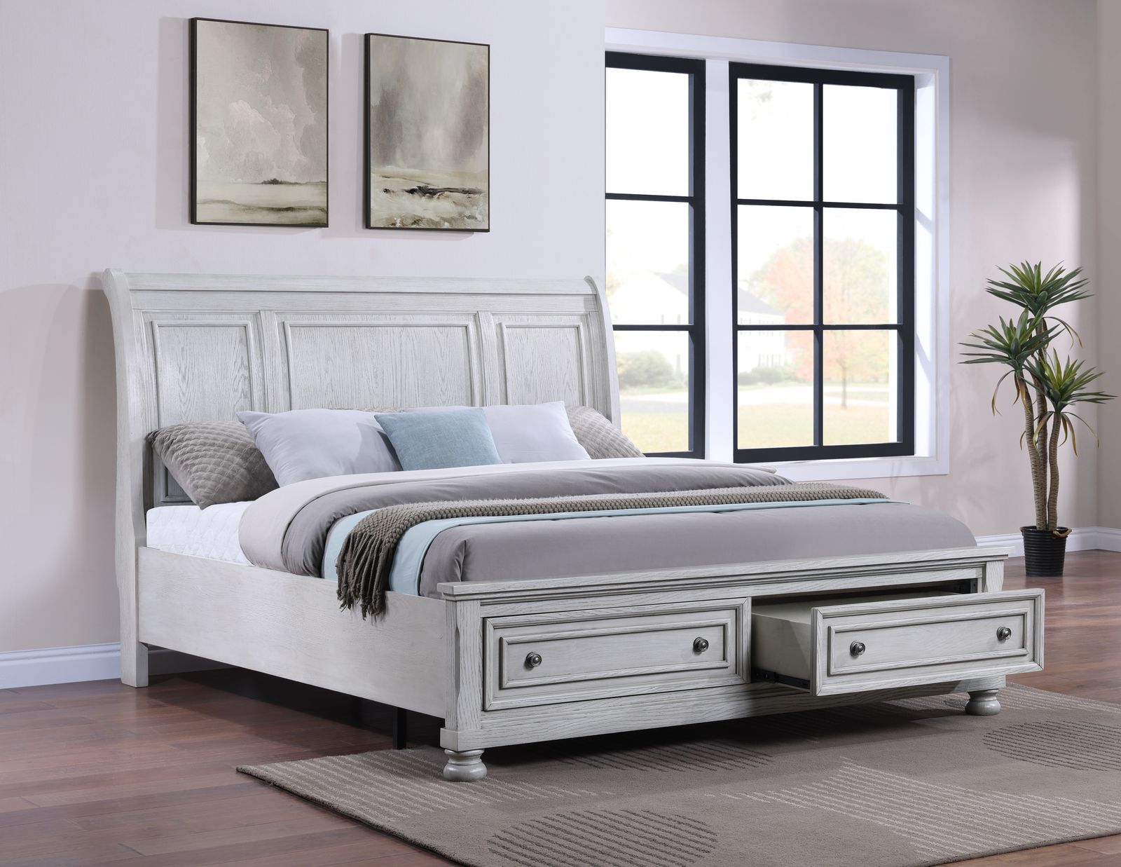 White Queen Bed