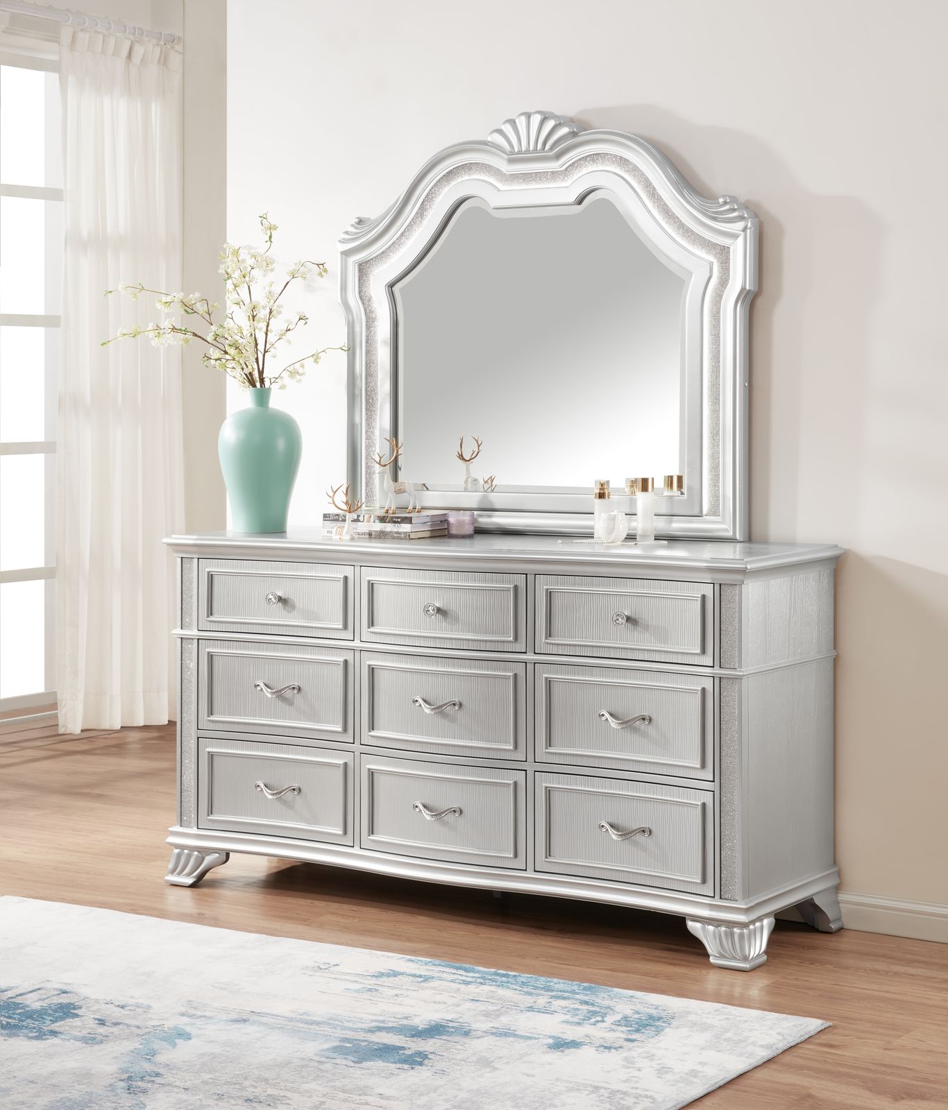 King Bed Frame - Dresser - Mirror - Chest - Nightstand - view 3