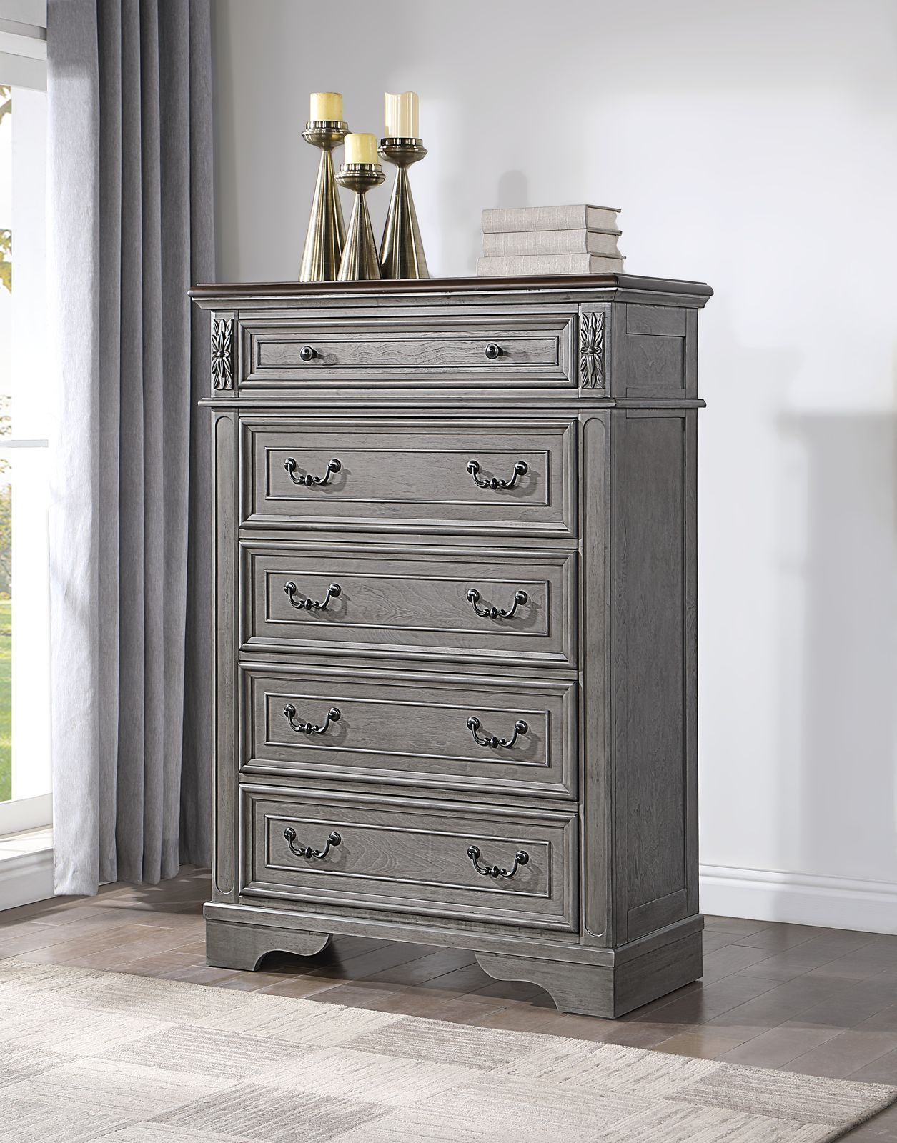 Gray Rustic Chest - view 2