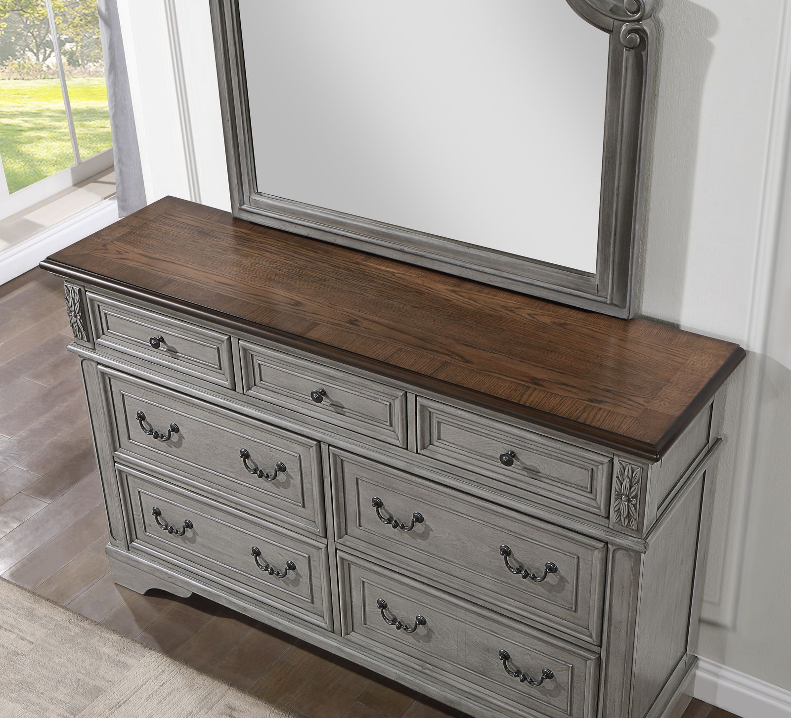 Gray Rustic Dresser