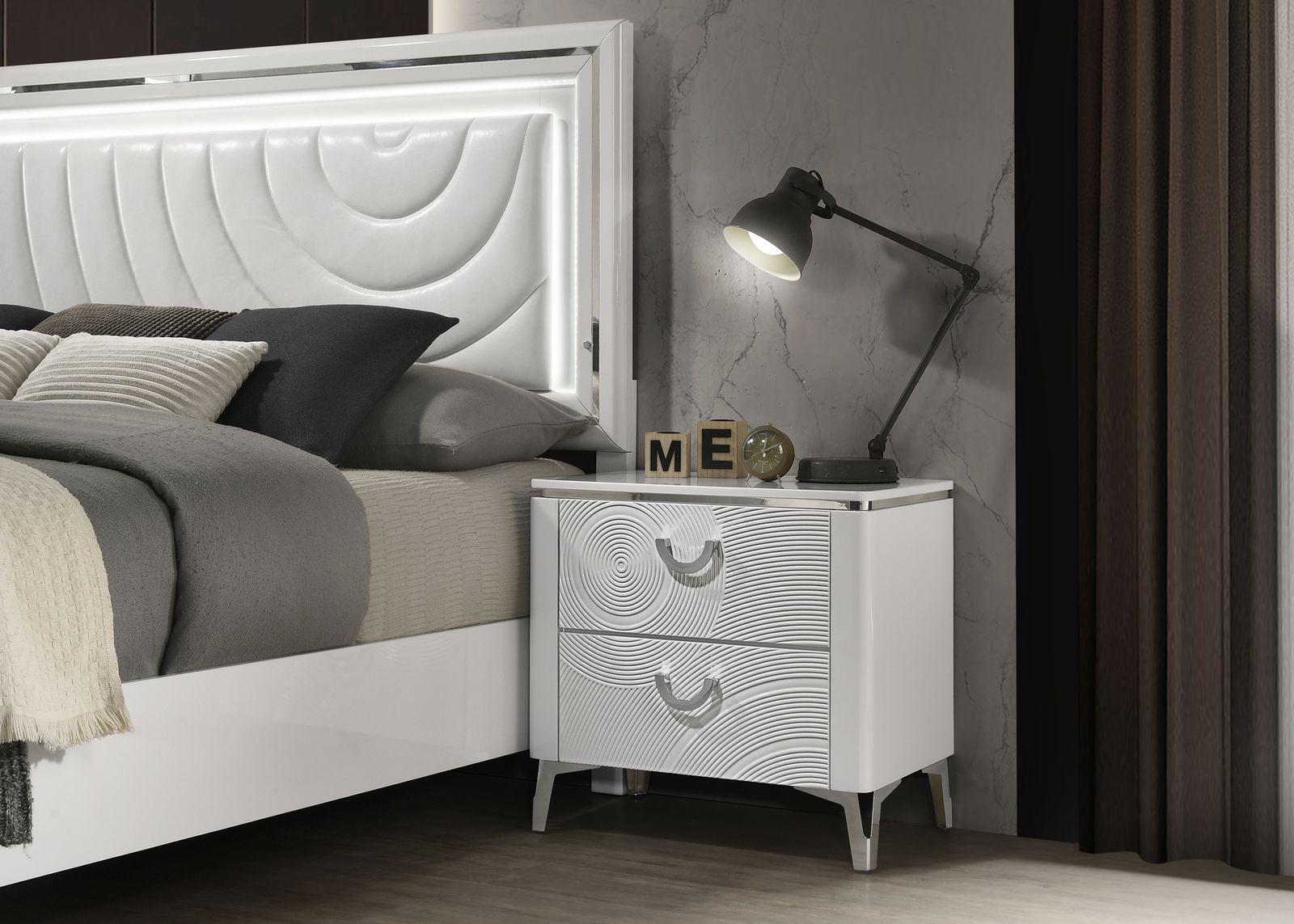 King Bed Frame - Dresser - Mirror - Chest - Nightstand