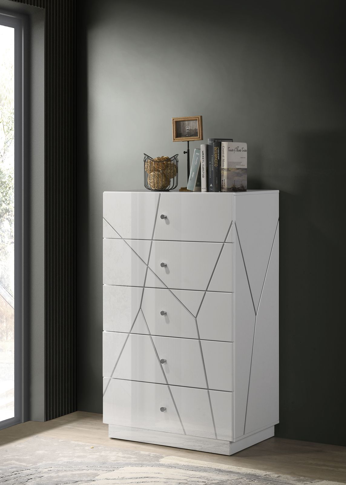 King Bed Frame - Dresser - Mirror - Chest - Nightstand - view 2